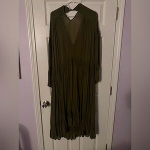 Free People Green Flowy Maxi Dress